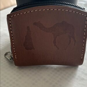 Brown Leather Camel Print Wallet